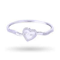 Love Lustre | Silver Plated | Selenite Grey | Premium CZ Crystal Bracelet
