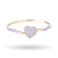 Love Lustre | Gold Plated | Selenite Grey | Premium CZ Crystal Bracelet