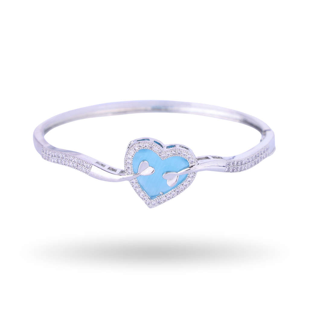Love Lustre | Silver Plated | Turquoise | Premium CZ Crystal Bracelet