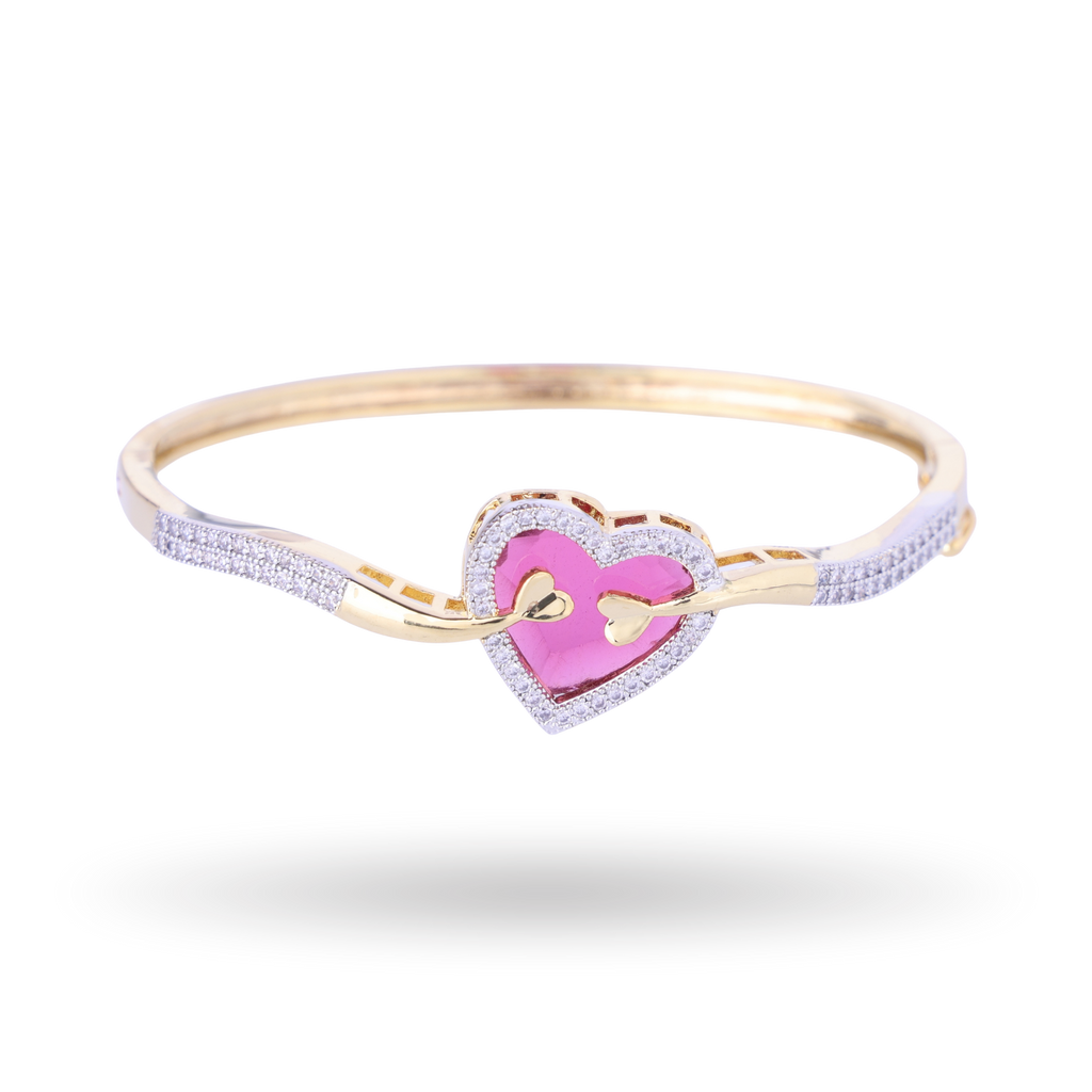 Love Lustre | Gold Plated | Rose Pink | Premium CZ Crystal Bracelet