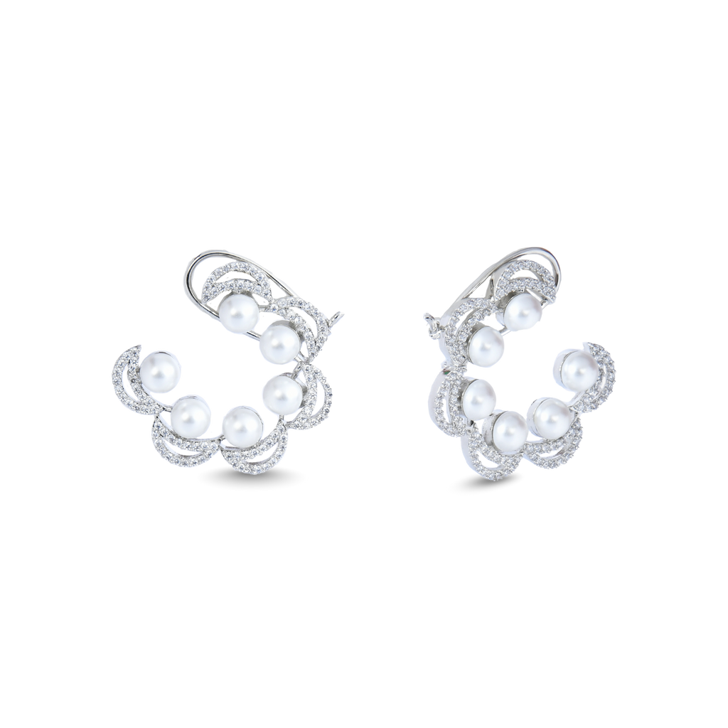 Luna Pearla | Silverene | Luxury CZ Crystal Earring