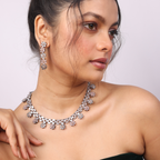 Lunar Cross | Premium CZ Crystal Necklace Set