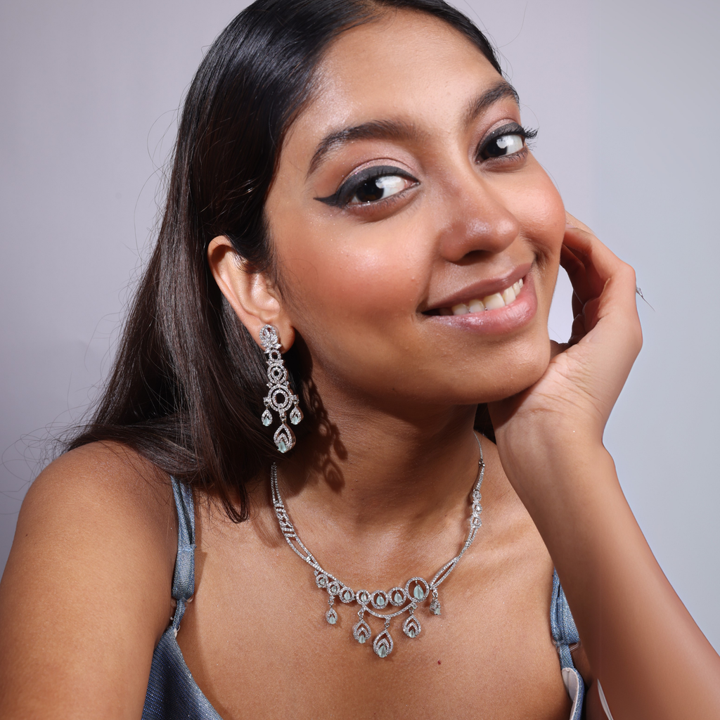 Lunar Lumia | Premium CZ Crystal Necklace Set