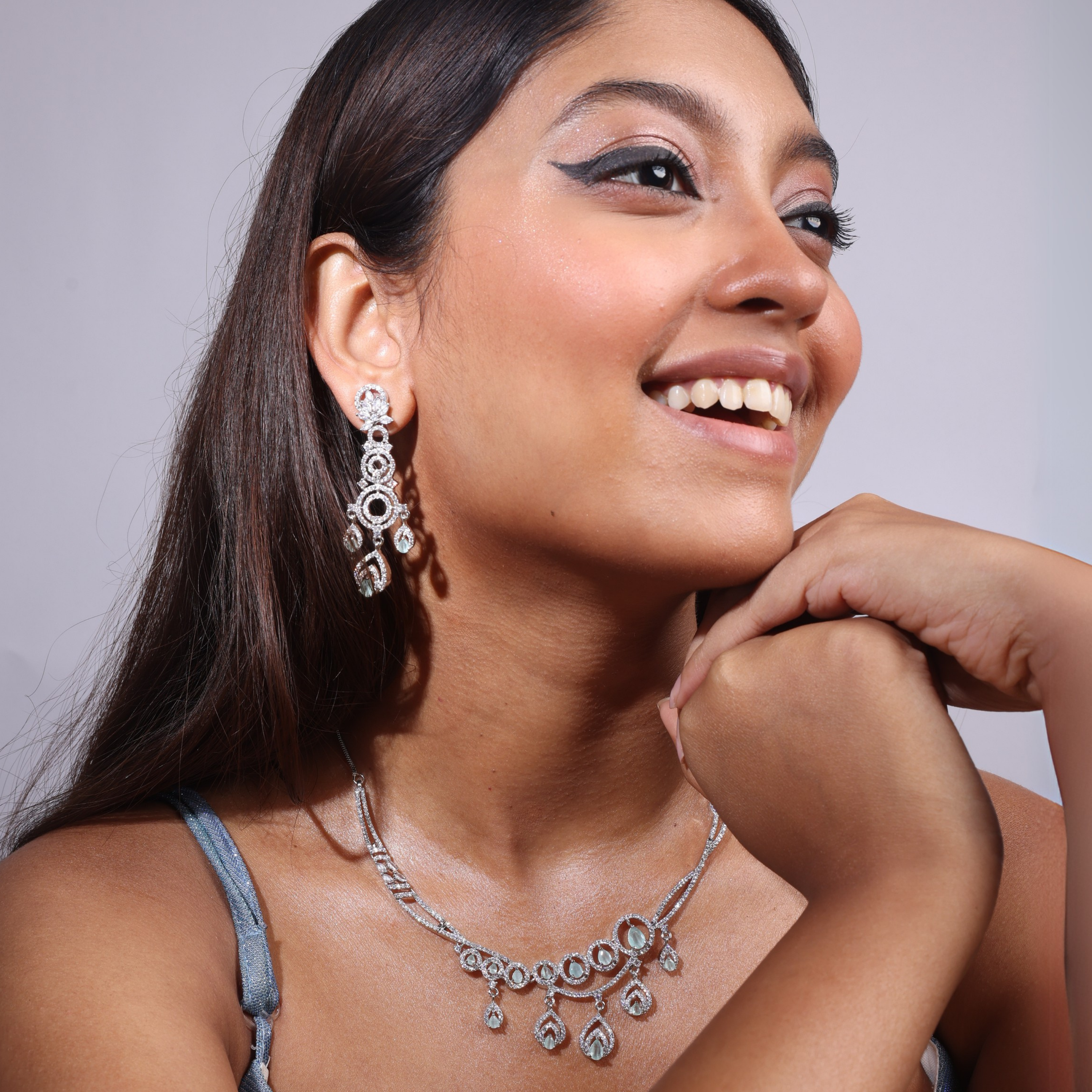 Lunar Lumia | Premium CZ Crystal Necklace Set