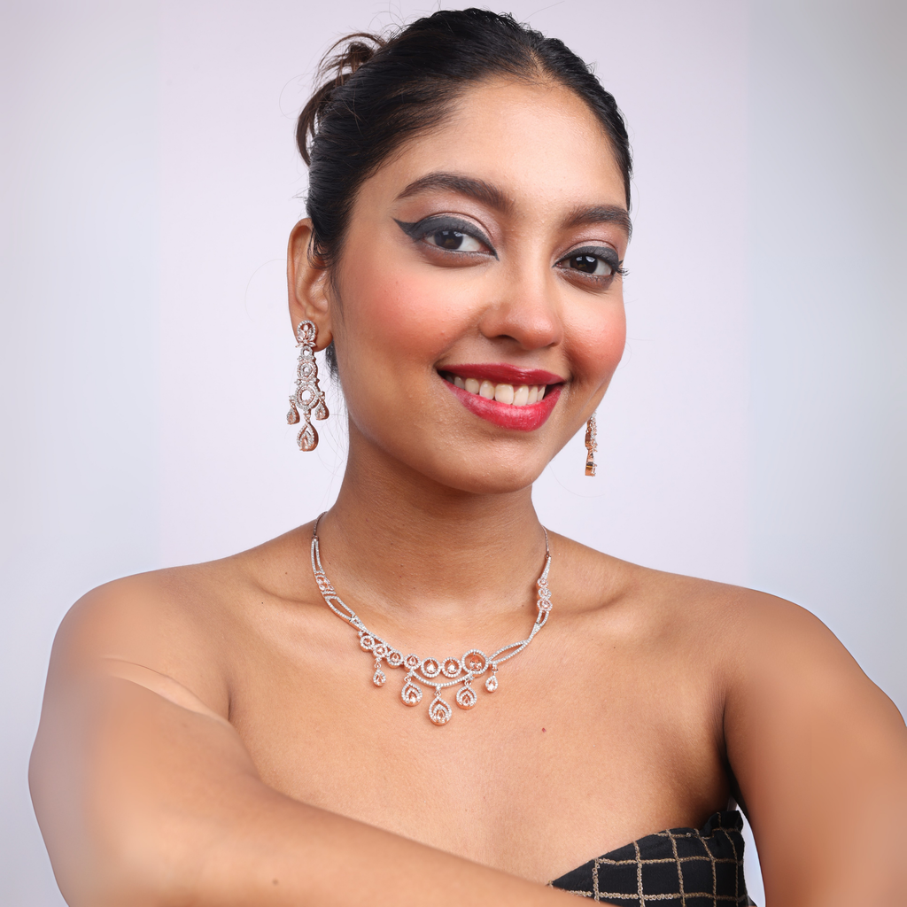 Lunar Lumia | Premium CZ Crystal Necklace Set