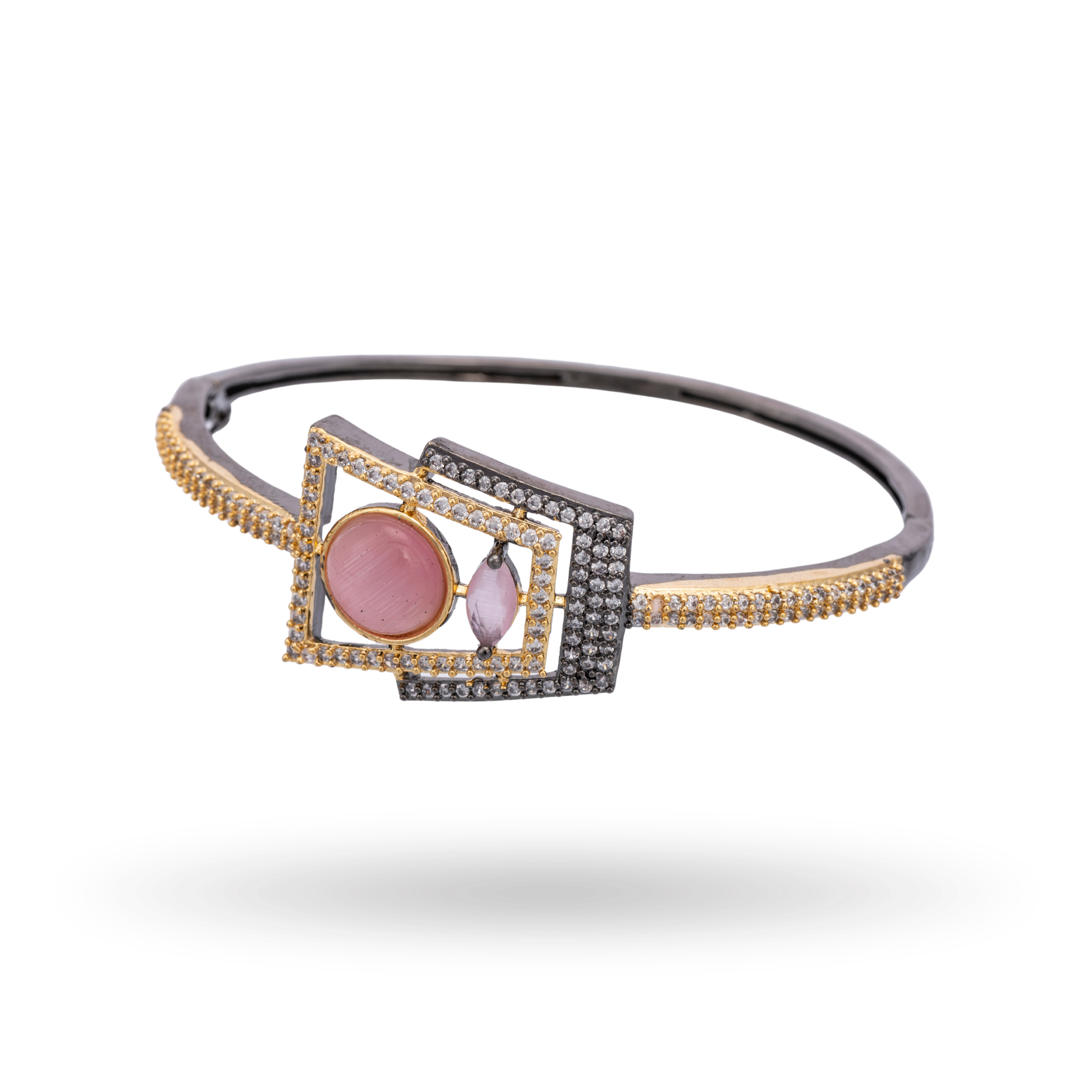 Luxe Cabochon | Baby Pink | Signature CZ Crystal Bracelet