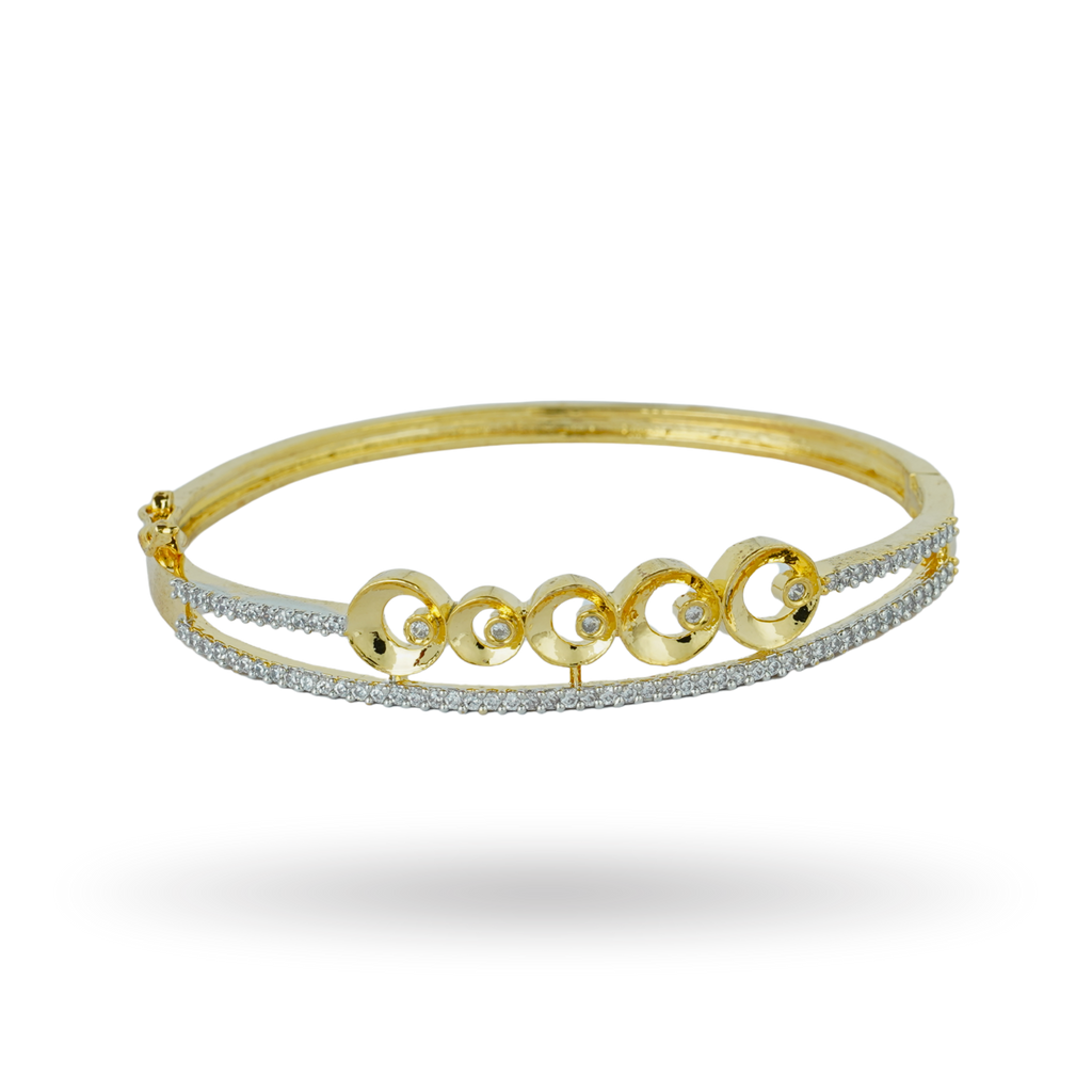 Magma Wave | Dorado | Premium CZ Bracelet