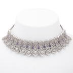 Mellow Clover | Light Amethyst | Luxury CZ Crystal Necklace Set