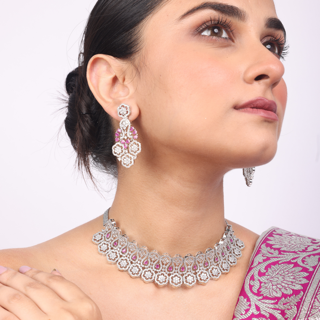 Mellow Clover | Luxury CZ Crystal Necklace Set