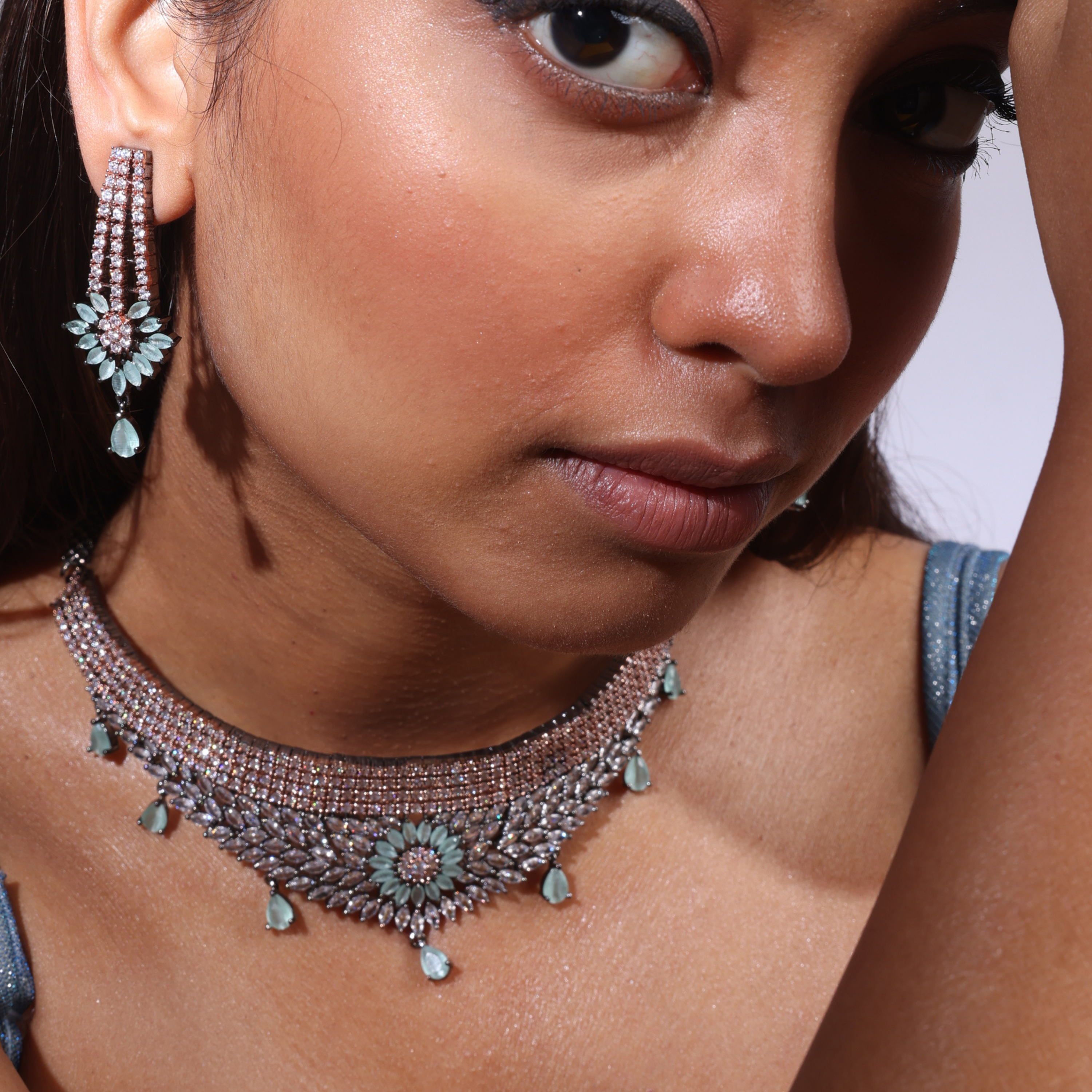 Ivory Whisperer | Luxury CZ Crystal Choker Set