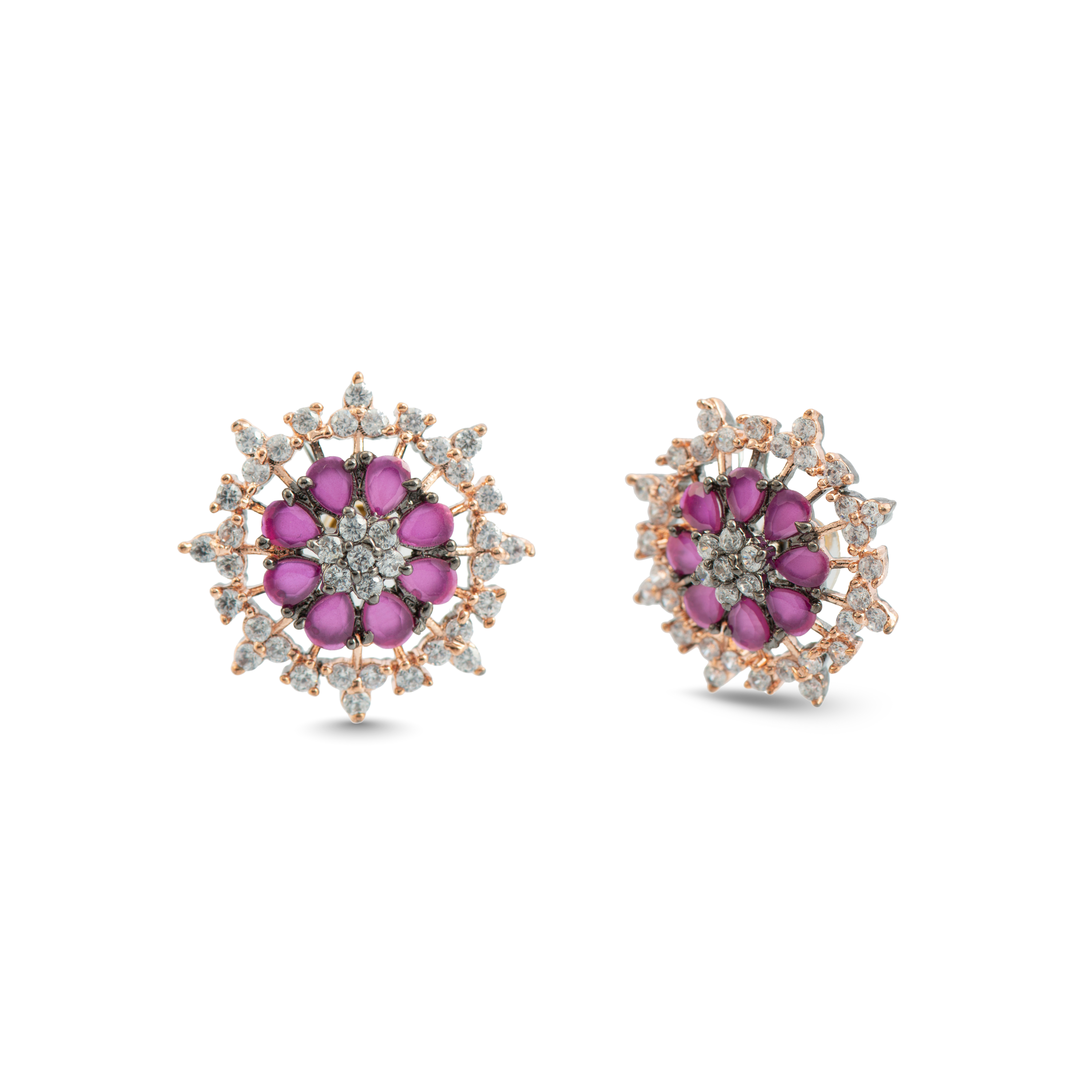 Moonlit Ruby | Premium CZ Crystal Earring
