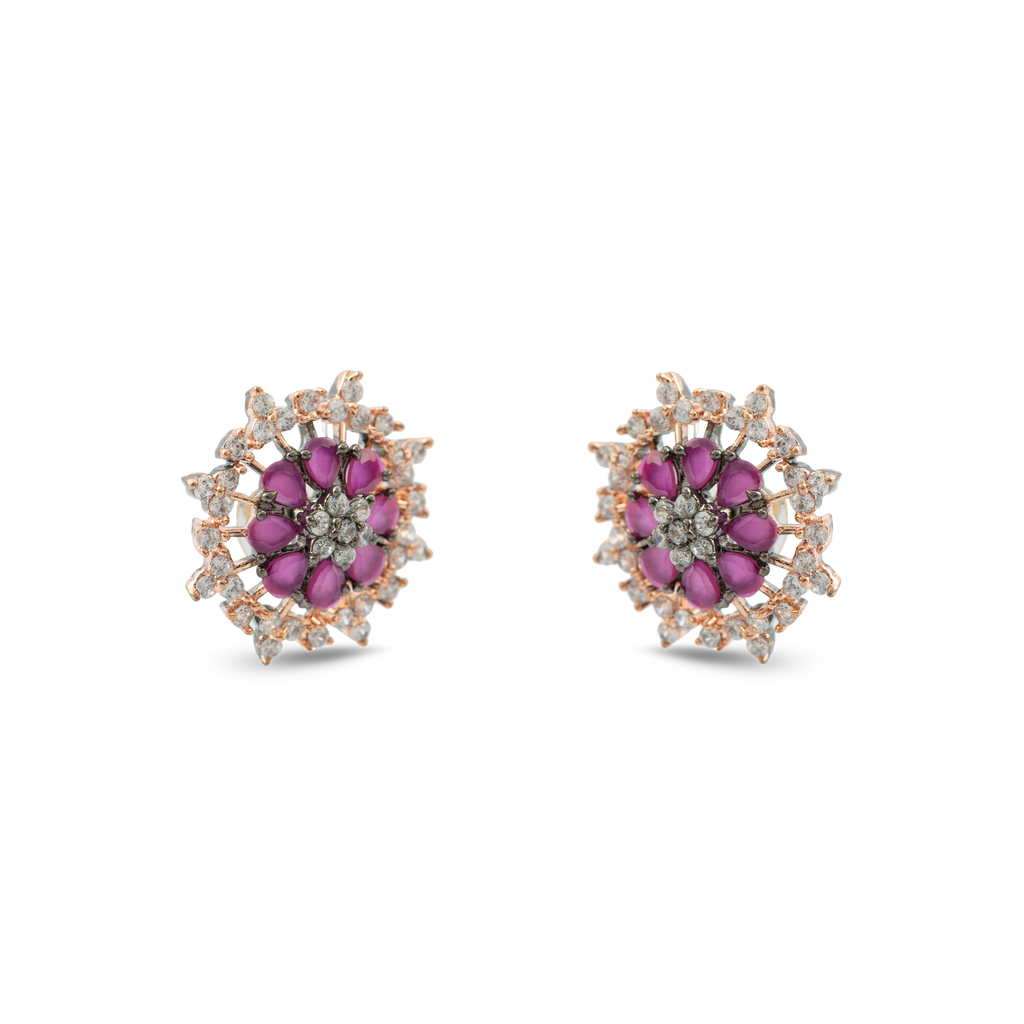 Moonlit Ruby | Premium CZ Crystal Earring