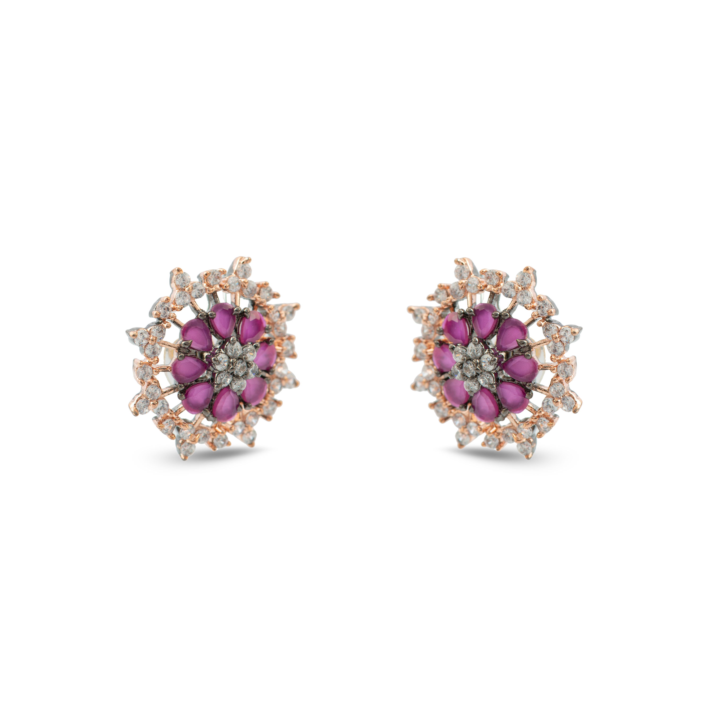 Moonlit Ruby | Premium CZ Crystal Earring