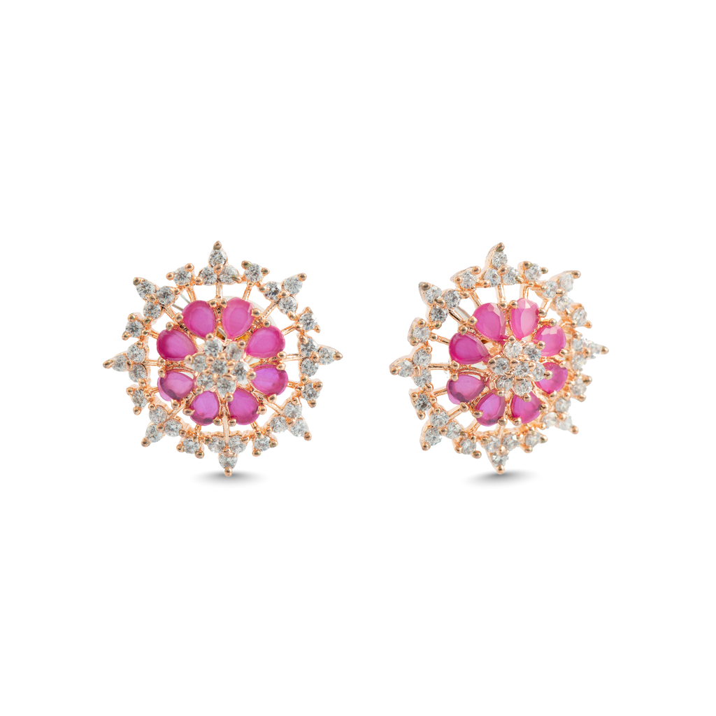Moonlit Ruby | Premium CZ Crystal Earring