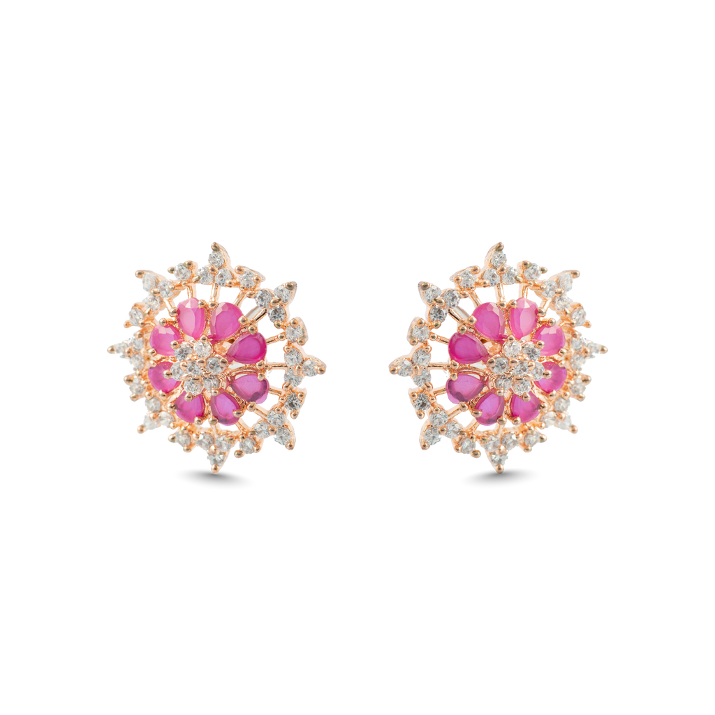 Moonlit Ruby | Premium CZ Crystal Earring
