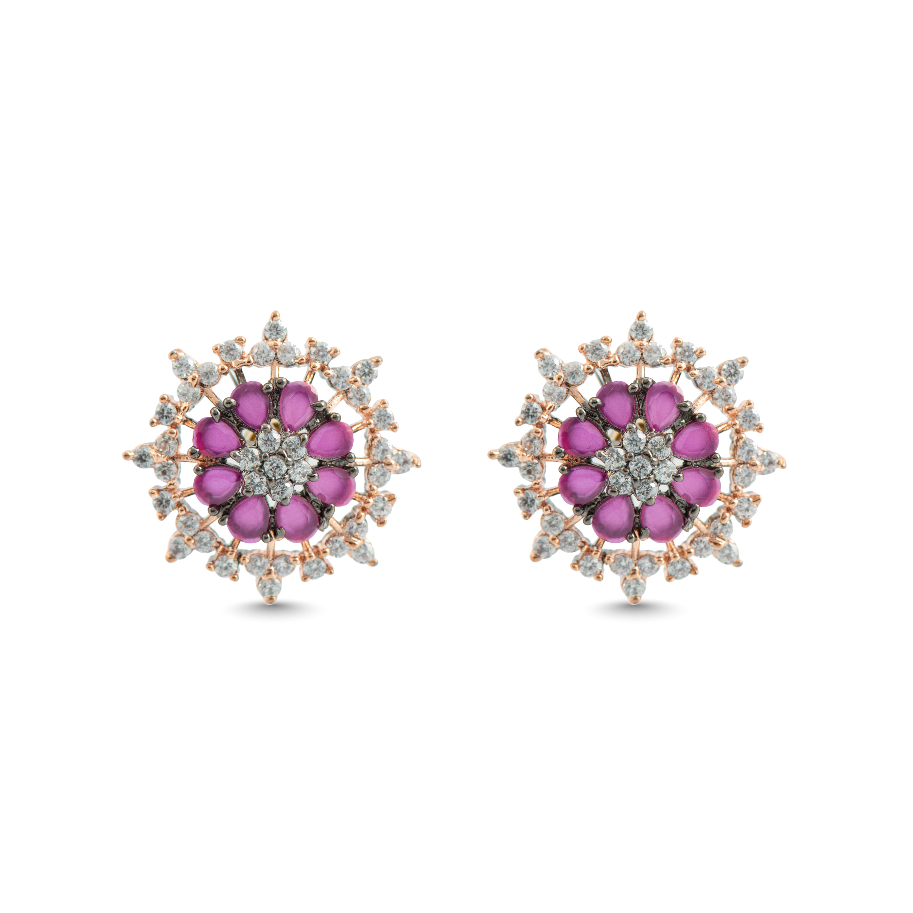 Moonlit Ruby | Premium CZ Crystal Earring