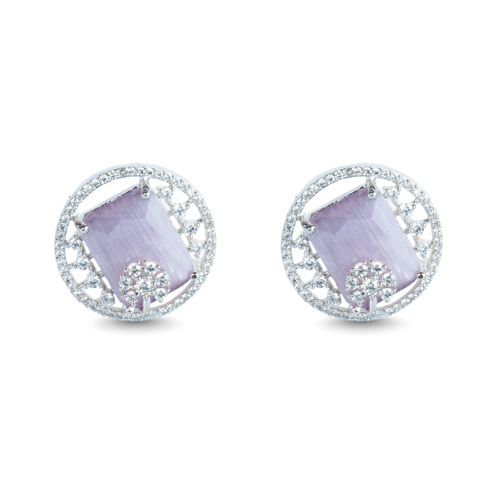Moonbeam | Lavender | Premium CZ Crystal Earrings