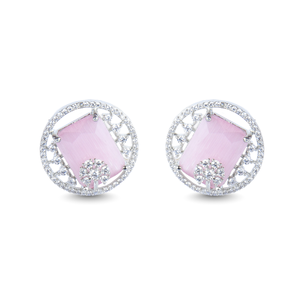 Moonbeam | Baby Pink | Premium CZ Crystal Earrings