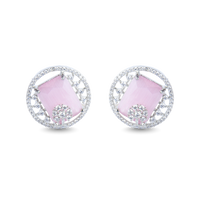 Moonbeam | Baby Pink | Premium CZ Crystal Earrings