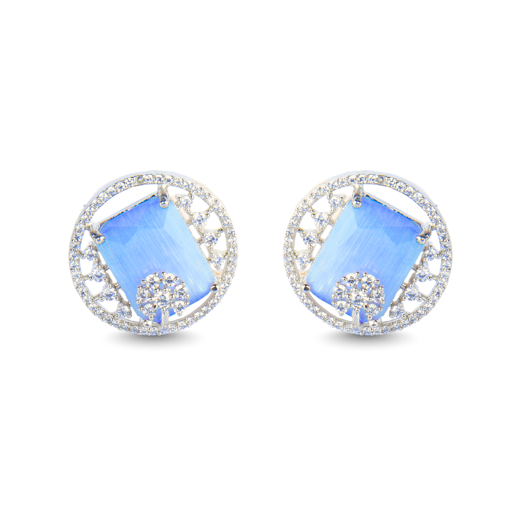 Moonbeam | Turquoise | Premium CZ Crystal Earrings