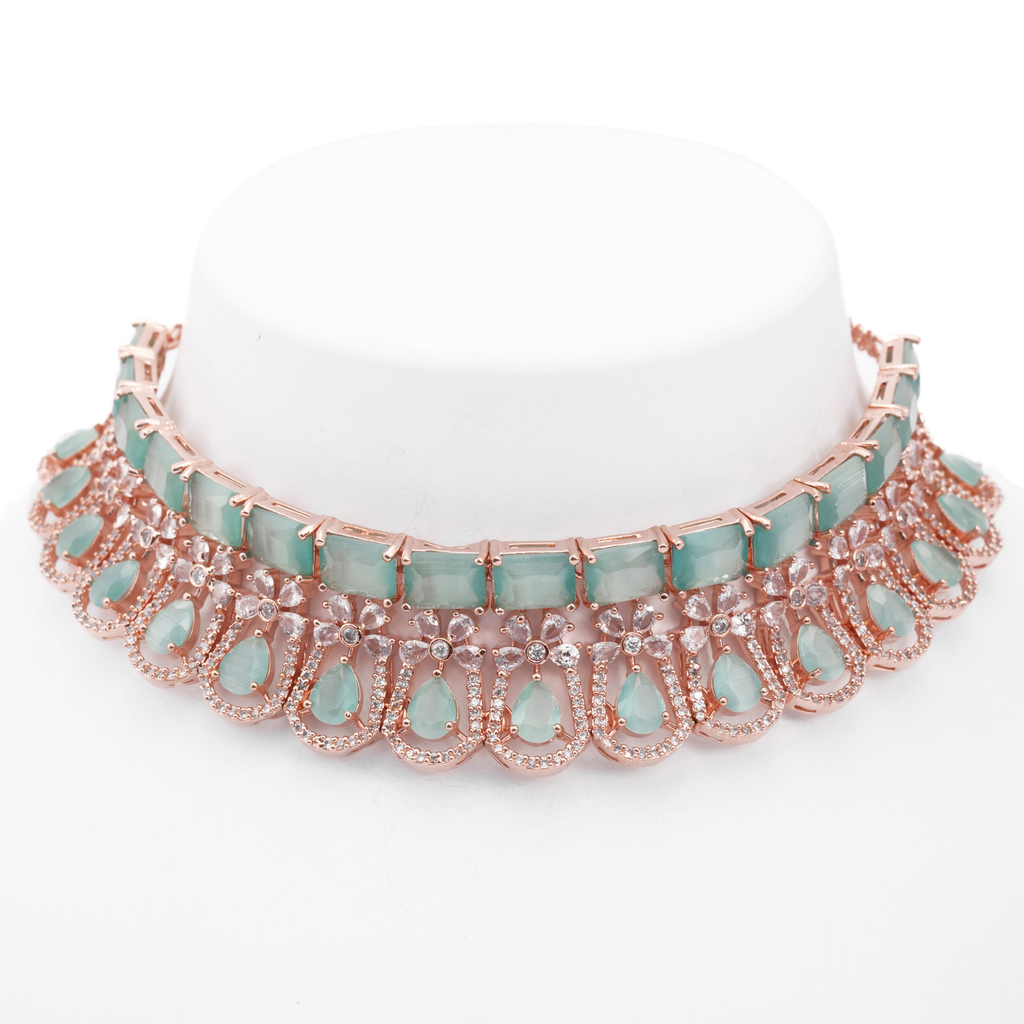 Neckline Globe | Luxury CZ Crystal Choker Set