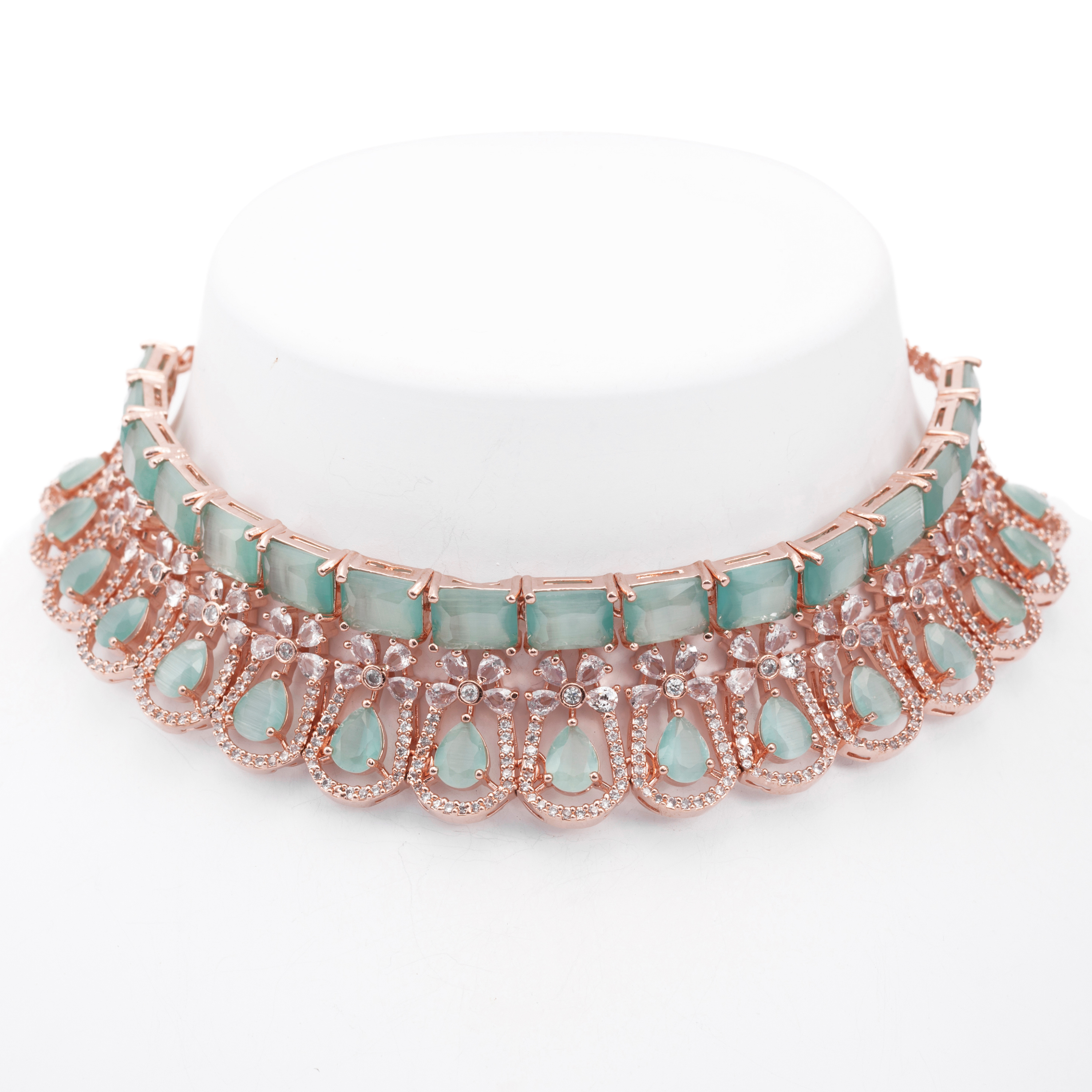 Neckline Globe | Luxury CZ Crystal Choker Set