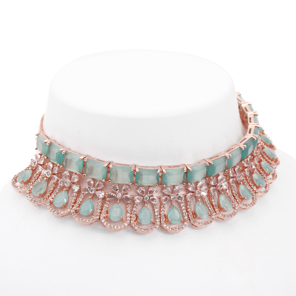 Neckline Globe | Luxury CZ Crystal Choker Set