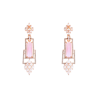 Noir Sparklers | Baby Pink | Premium CZ Crystal Earring