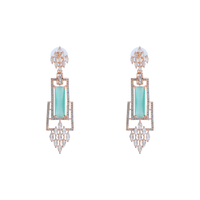 Noir Sparklers | Mint Green | Premium CZ Crystal Earring