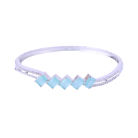 Pentarombo | Aquamarine | Premium CZ Crystal Bracelet