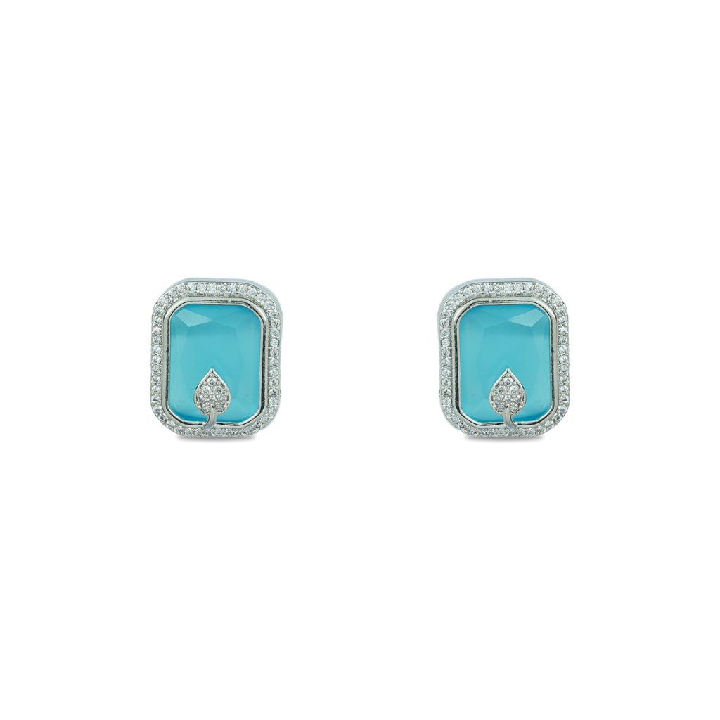 Pinnacle | Aquamarine | Premium CZ Crystal Earring