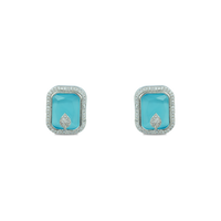 Pinnacle | Aquamarine | Premium CZ Crystal Earring