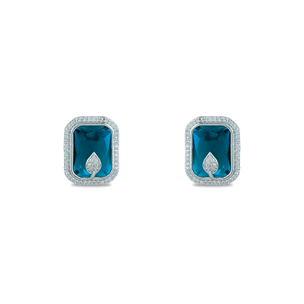 Pinnacle | Sapphire | Premium CZ Crystal Earring