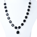Qyra | Jet Black | Signature CZ Crystal Necklace