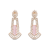 Radiant Dangles | Baby Pink | Luxury CZ Crystal Dangle Earring