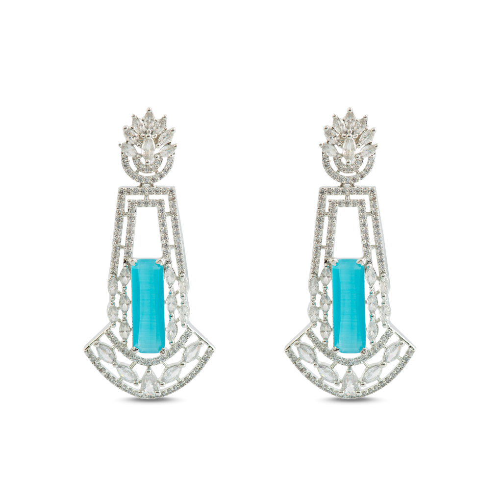 Radiant Dangles | Aquamarine | Luxury CZ Crystal Dangle Earring
