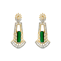 Radiant Dangles | Emerald | Luxury CZ Crystal Dangle Earring