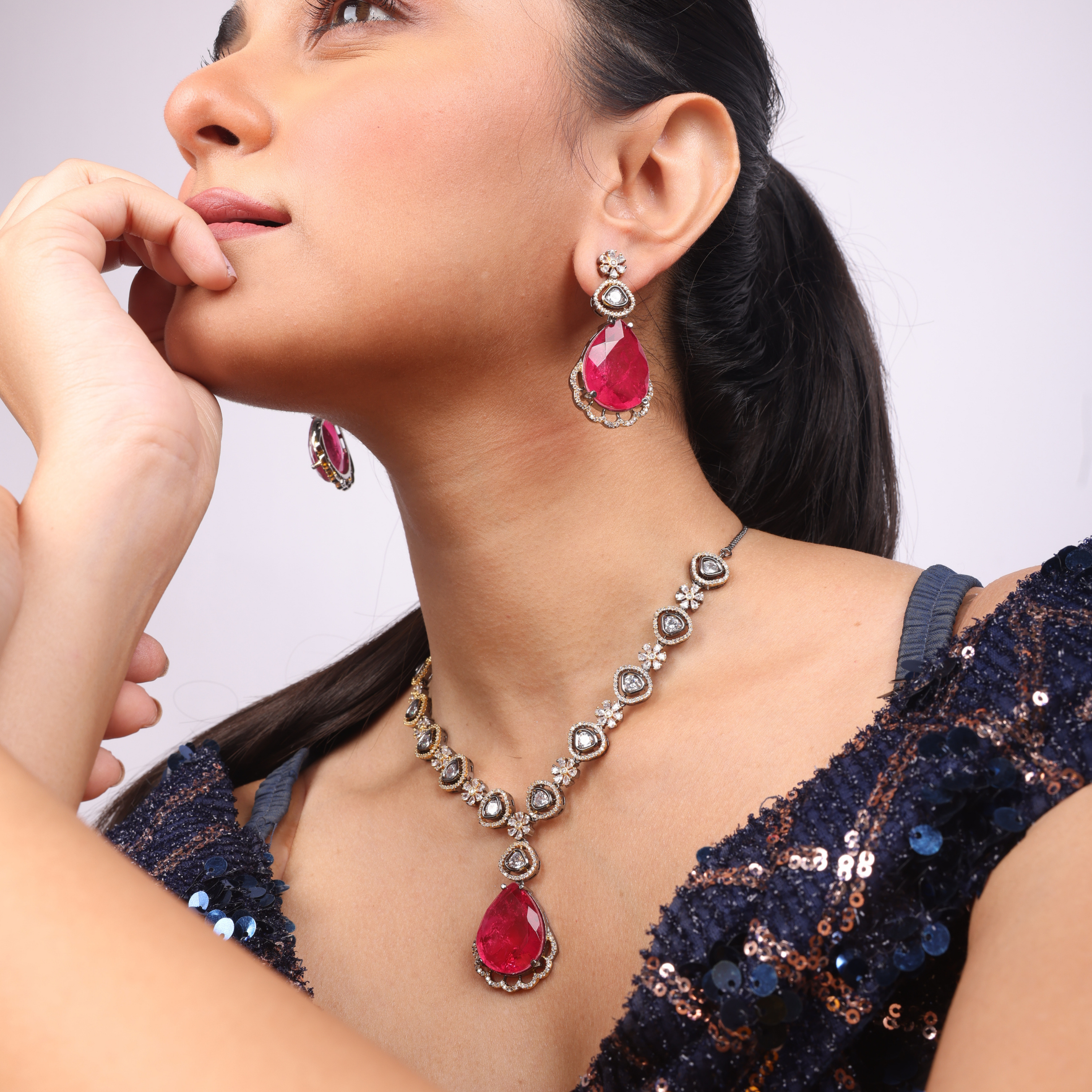 Rare Accomplice | Signature Doublet Crystal Necklace Set