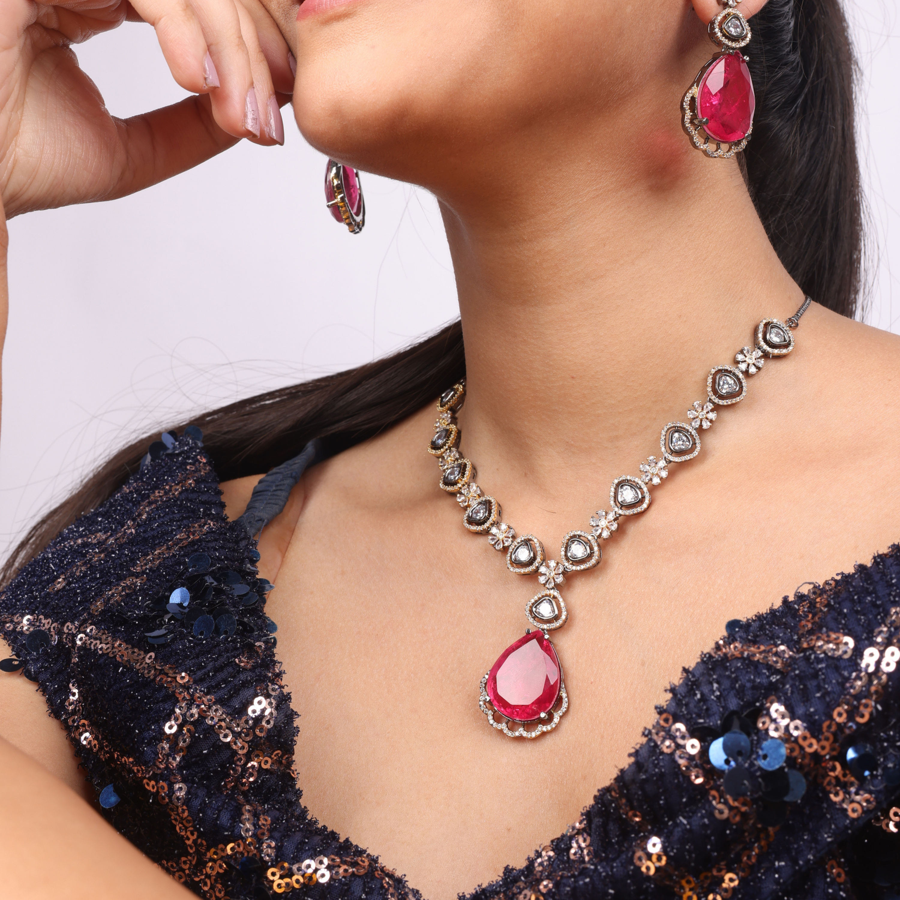 Rare Accomplice | Signature Doublet Crystal Necklace Set