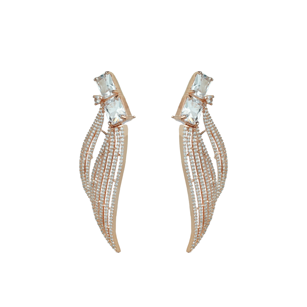 Rose Wings Mirage | Signature CZ Crystal Earring