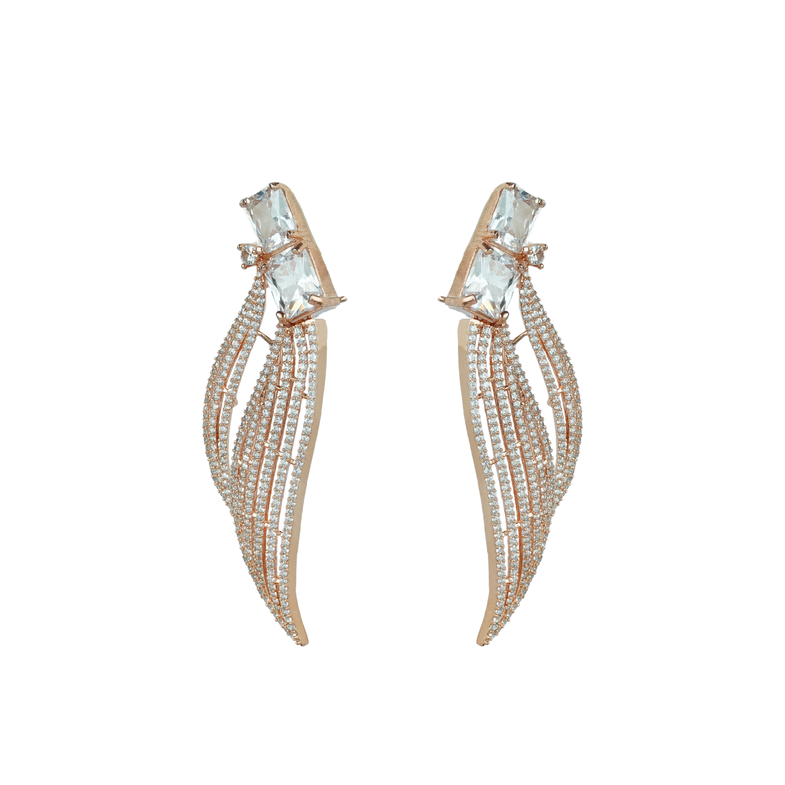 Rose Wings Mirage | Signature CZ Crystal Earring