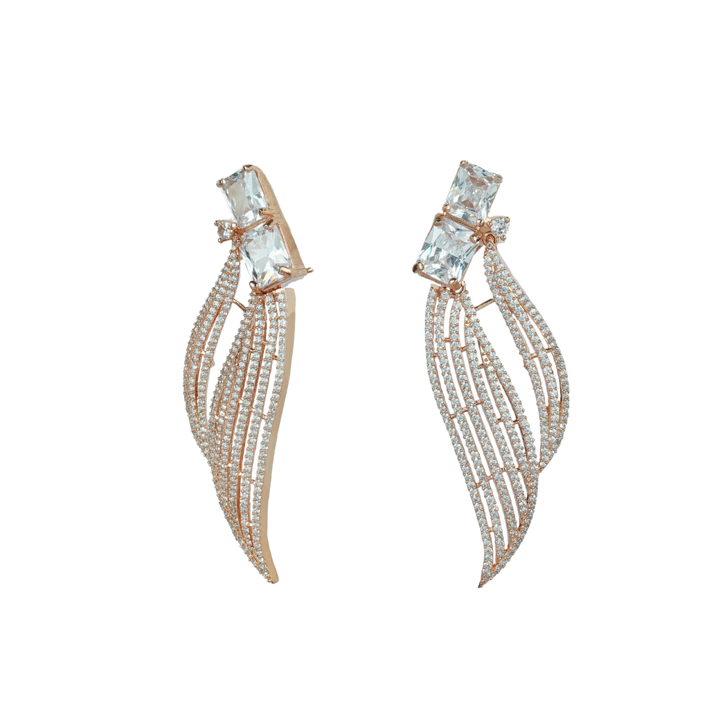 Rose Wings Mirage | Signature CZ Crystal Earring