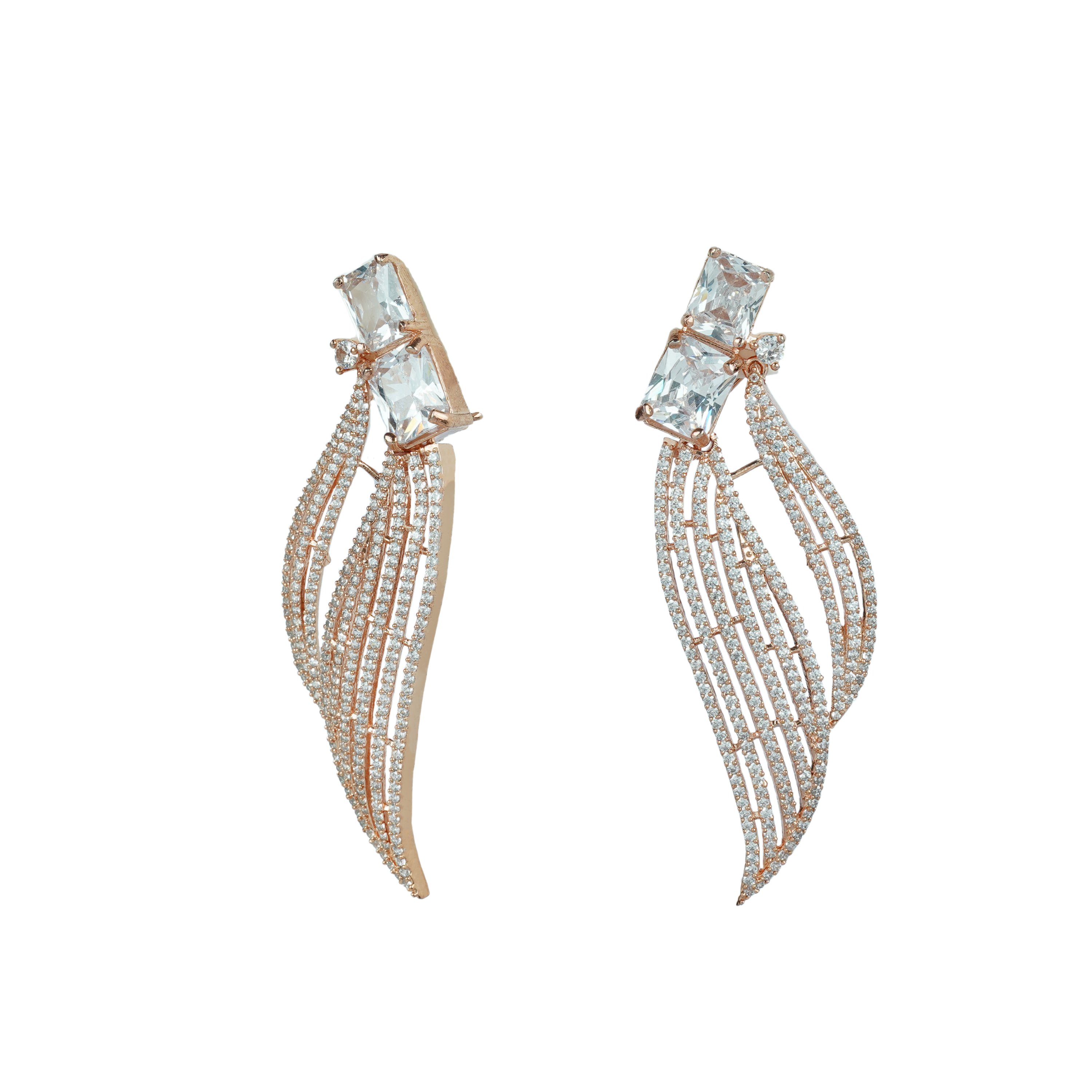 Rose Wings Mirage | Signature CZ Crystal Earring