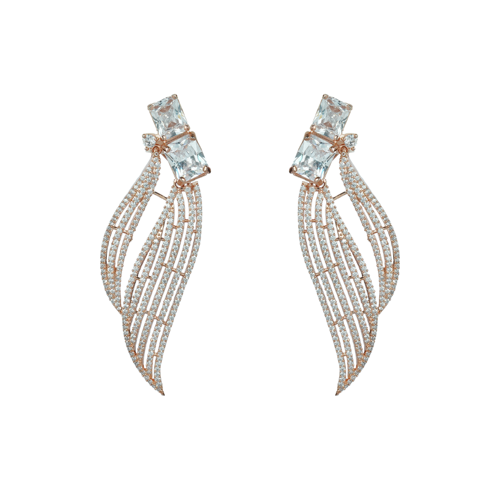 Rose Wings Mirage | Signature CZ Crystal Earring
