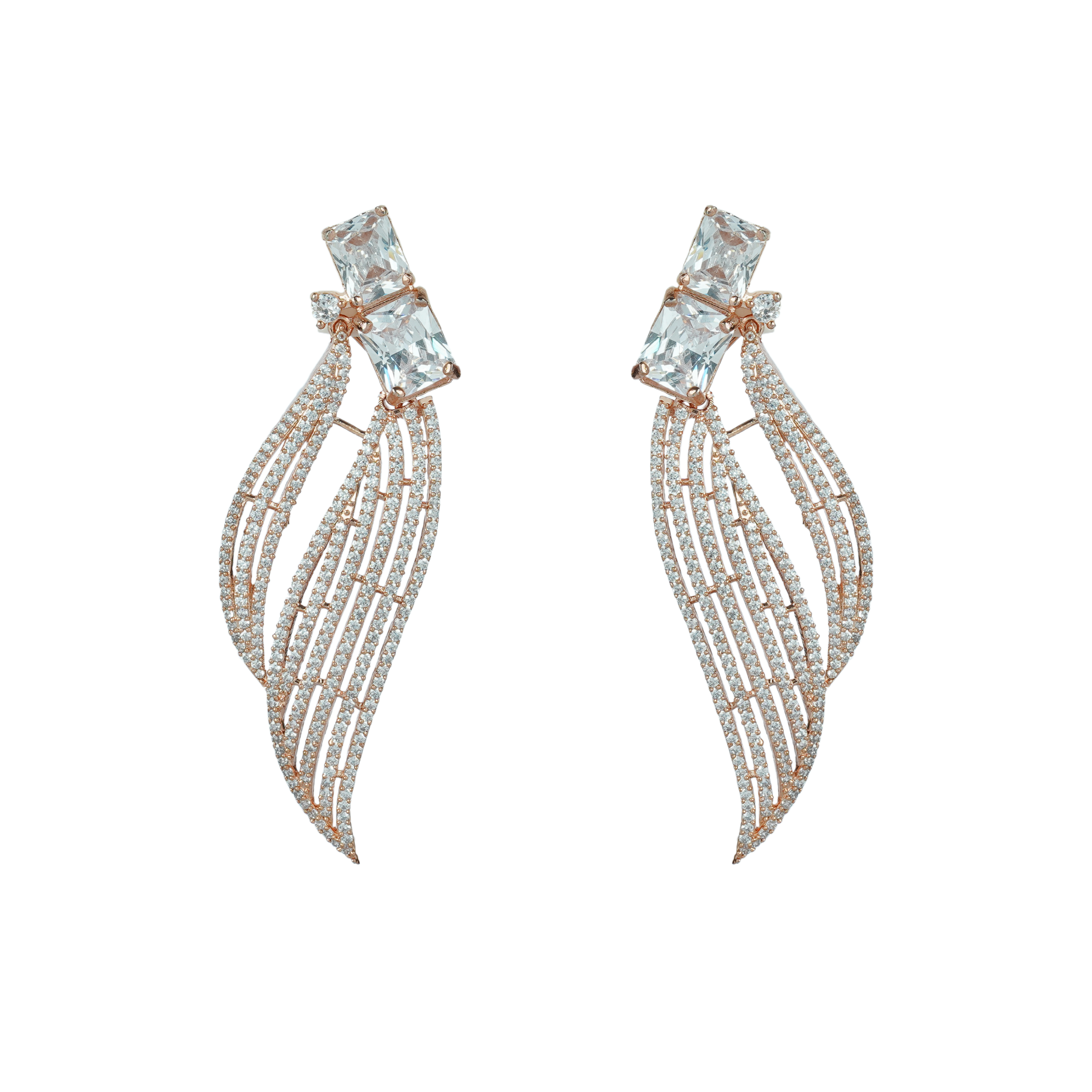 Rose Wings Mirage | Signature CZ Crystal Earring