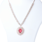 Rosy Ancilliary | Premium CZ Crystal Necklace Set