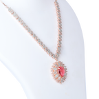 Rosy Ancilliary | Premium CZ Crystal Necklace Set
