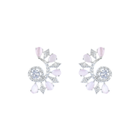 Rosy Cuff | Baby Pink | Premium CZ Crystal Earring