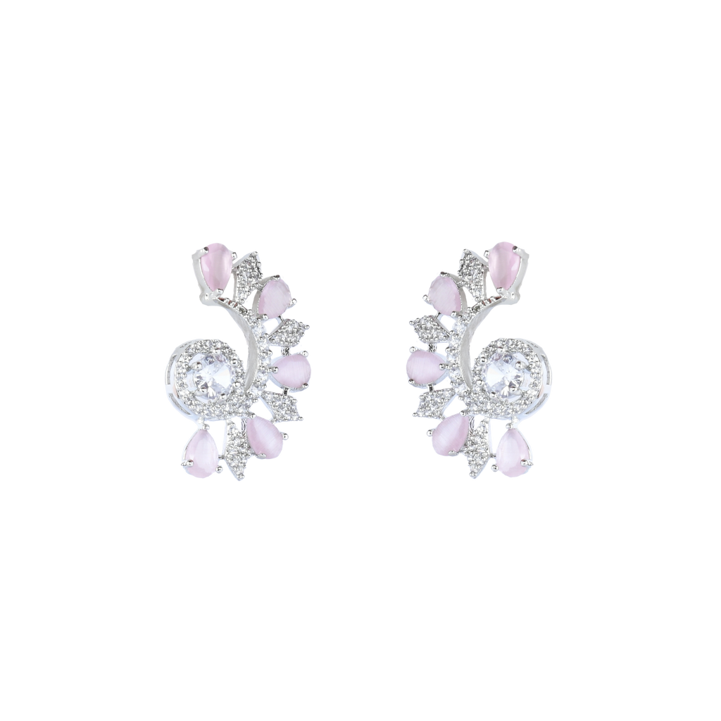 Rosy Cuff | Premium CZ Crystal Earring