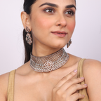 Royal Haematite | Luxury CZ Crystal Choker Set